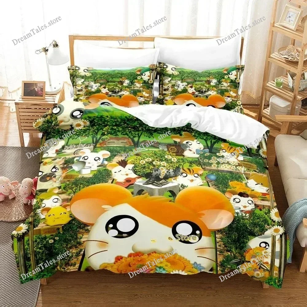 3D Printed Cartoon Animal Hamtaro Bedding Set Single Twin Full Queen King Size Bed Set Adult Kid Bedroom Duvet Cover Sets