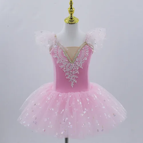Imagen 2 del producto Tutú de Ballet profesional para niñas, vestido de fiesta de bailarina con plataforma blanca, disfraz de baile para adultos y niños, novedad