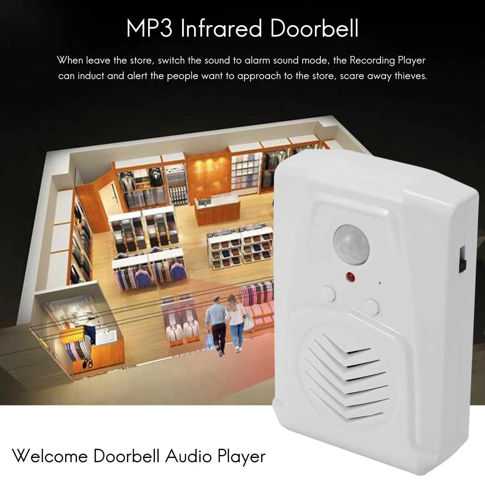 Sensore Motion Door Bell Switch MP3 campanello a infrarossi Wireless PIR Motion Sensor Voice Prompter Welcome Door Bell Entry Alarm