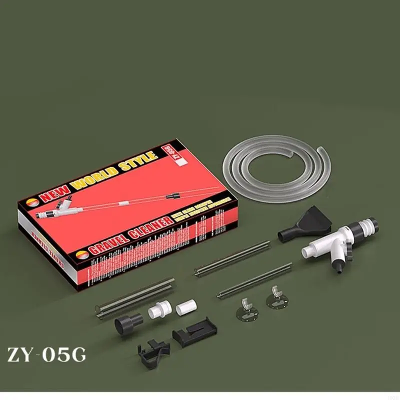 Gravel Washer for Fishtanks Cleaning Manual Water Changer with Clear Tube and Hose for Regular Aquarium Upkeeps and Maintenance