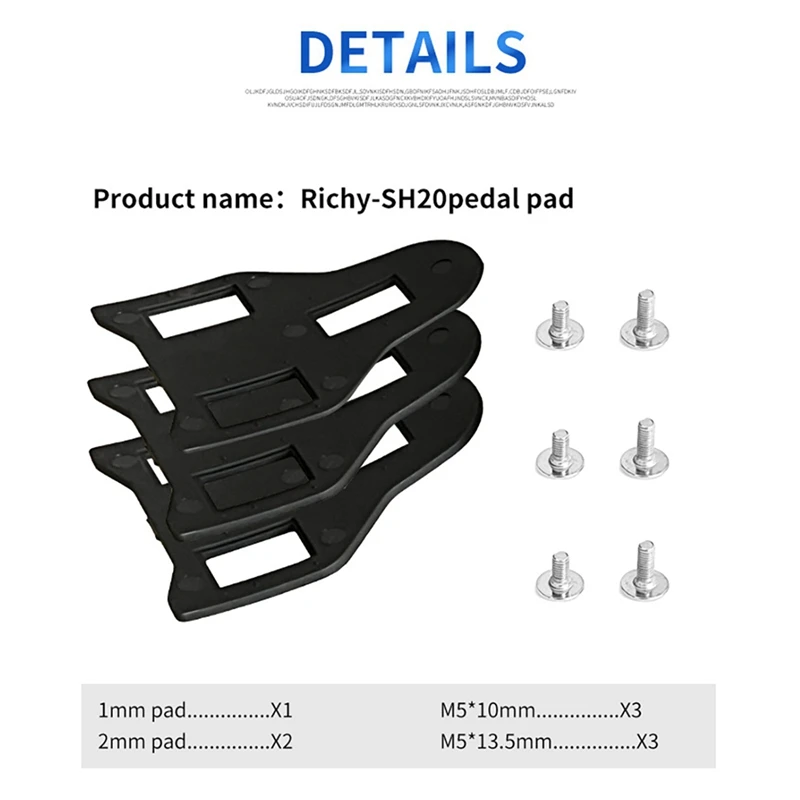 5 Set Road Bike Lock Pedal Shims Cycling Shoe Self Lock Adjustable Bicycle Lock Pedal Cleat Gasket Bike Pedals Parts