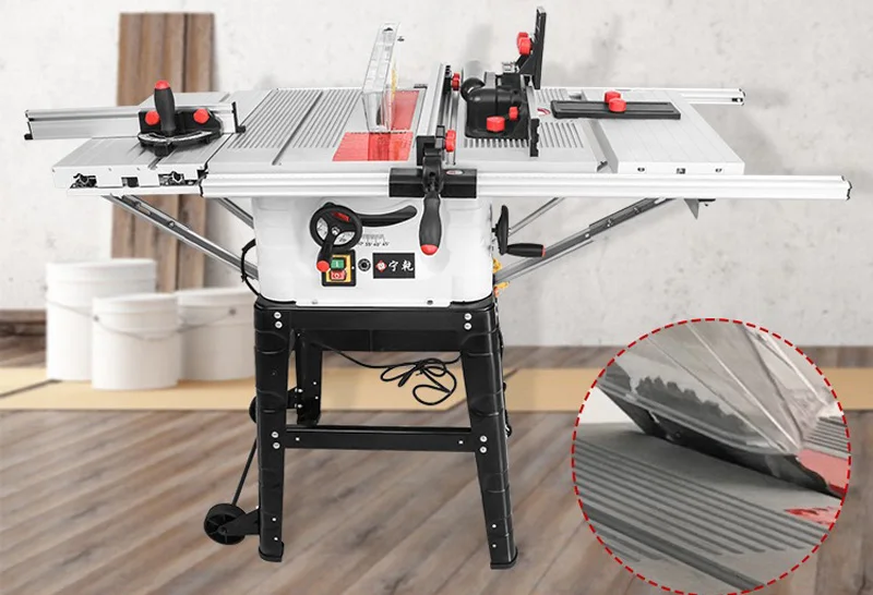 10inch Table Saw Woodworking Machine Aluminum Alloy Pvc Wood Milling Precision Sliding Cutting Machine Multi-material Trimming