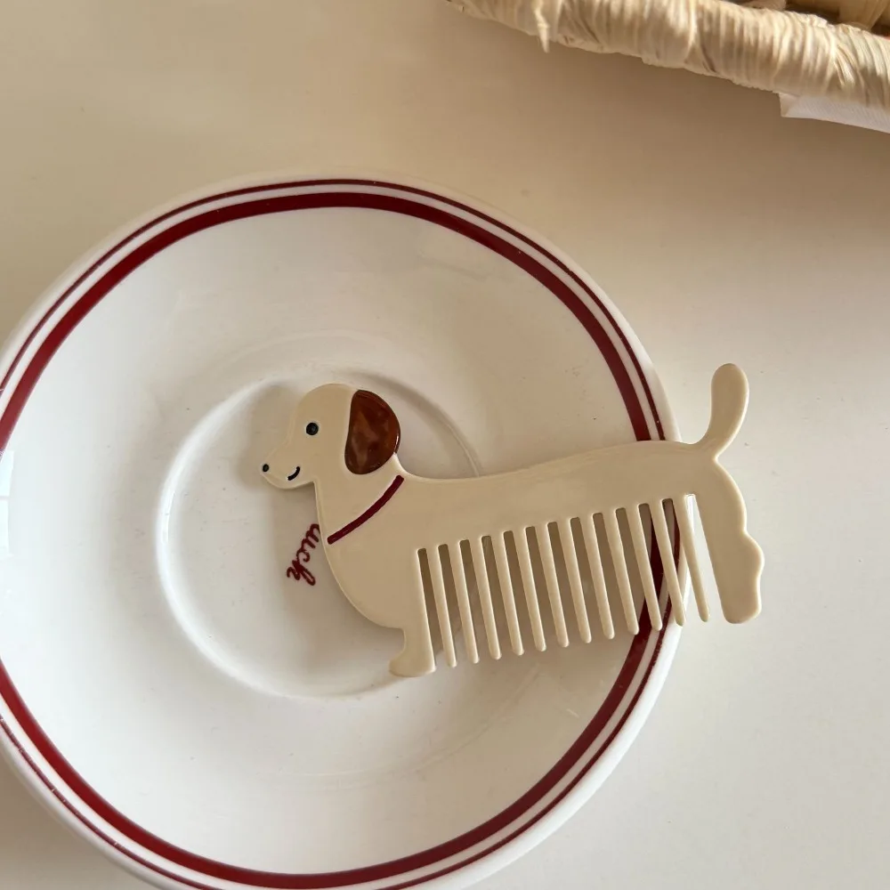 

Puppy Animal Acetate Comb Acetic Acid Flower Cartoon Makeup Comb Wide Toothed Hair Styling Tool Hairdressing Combs