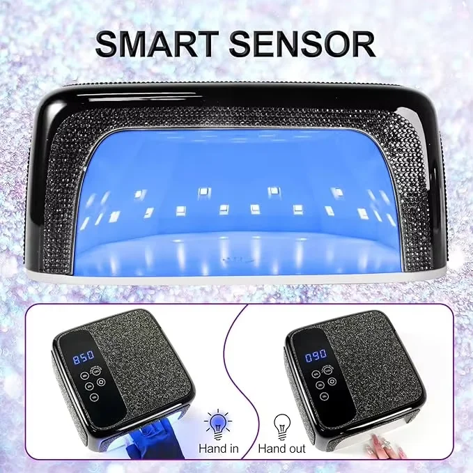 Professional Cordless UV LED Nail Lamp Rechargeable Fast Curing Lamp For Gel Nail Polish With 4 Timers