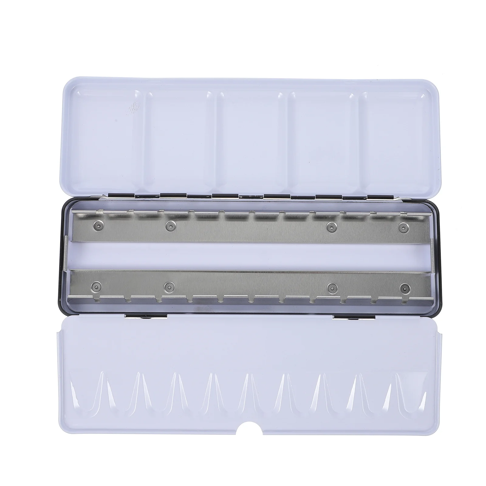 

1Pcs Watercolor Pigment Storage Box Metal Empty Paint Pot Large Compact Carrying Case Black Pigment Box Watercolor Container