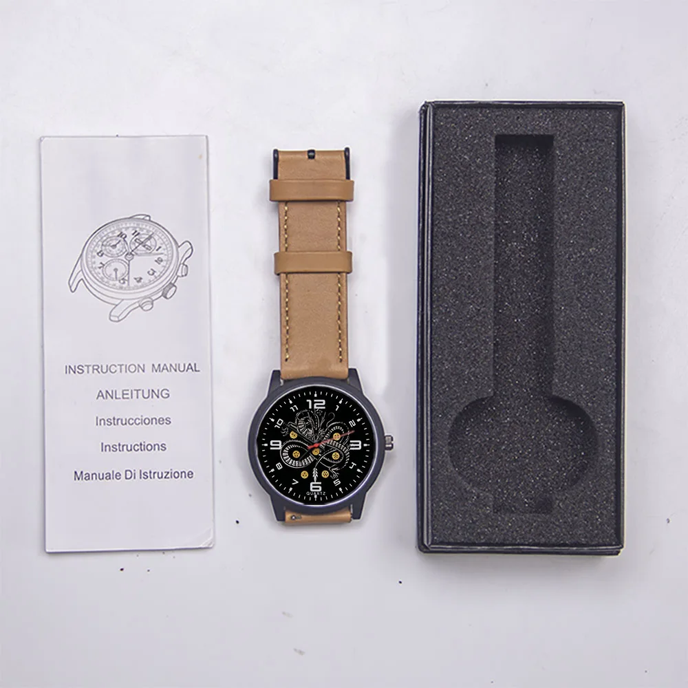 Gift Wrist Watch Black Dragon Pearl Watches Unisex Rose Souvenir Men' Watche Logo Dial Silver 45/38mm Watchband 22/20mm