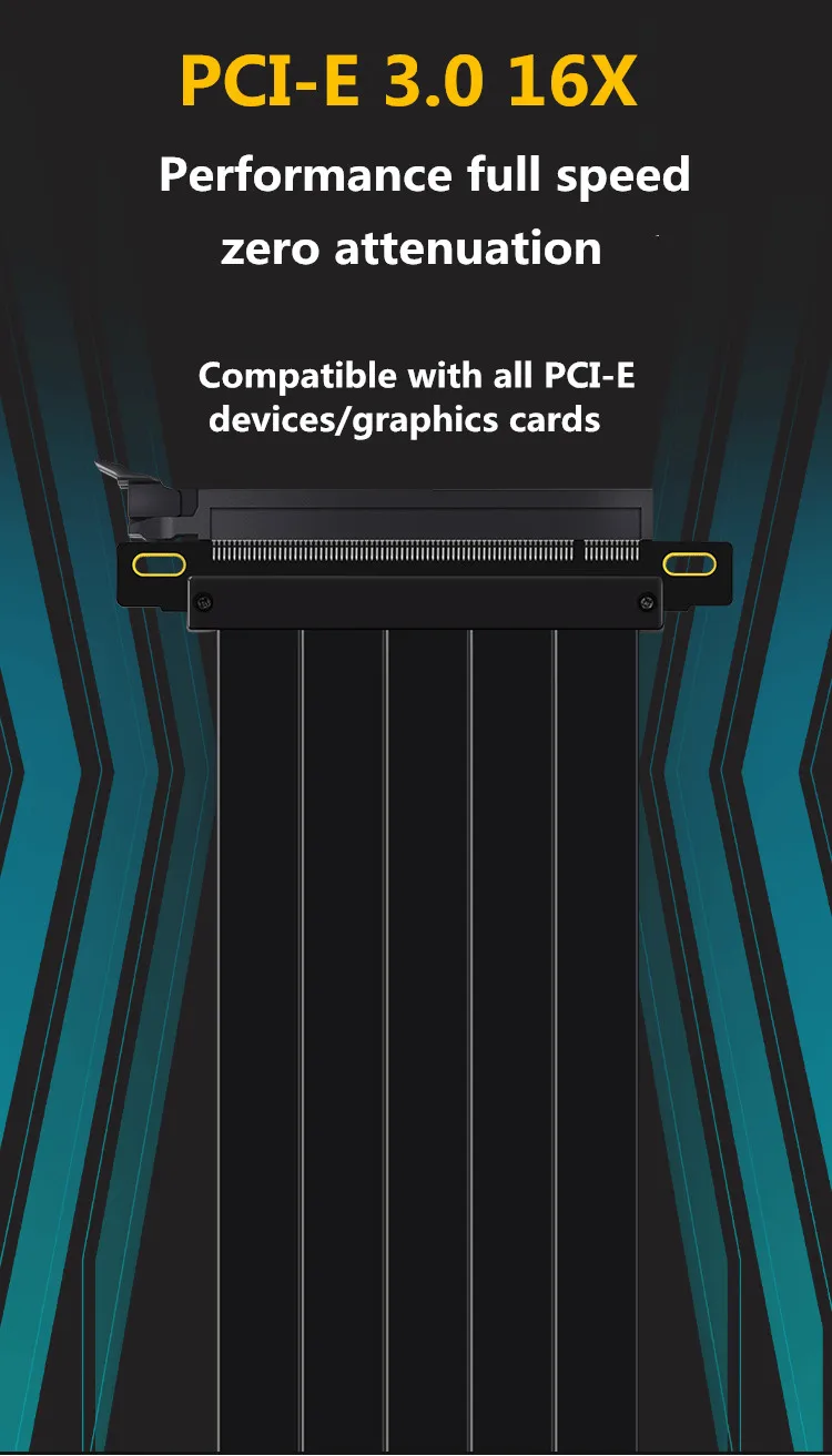 PCIe 3.0 16X تمديد كابل الحبل 90 درجة 180 درجة PCI-E اكسبرس 16X إلى 16X الناهض بطاقة مرنة الشريط موسع