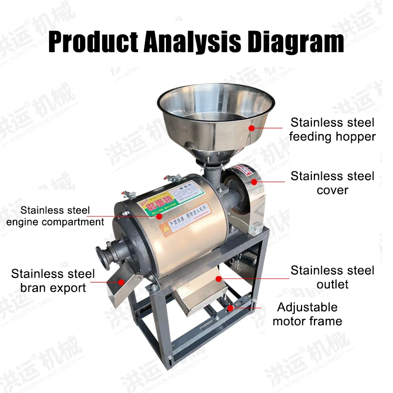 حار بيع الأرز تقشير دقيق القمح آلة معالجة معدات حبوب الذرة #6