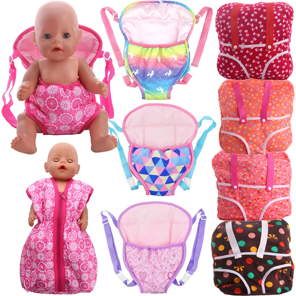 Bring The Doll Bag Clothes Accessories For 43 CM Born Baby & 18 Inch American Doll Girl Toys Nenuco