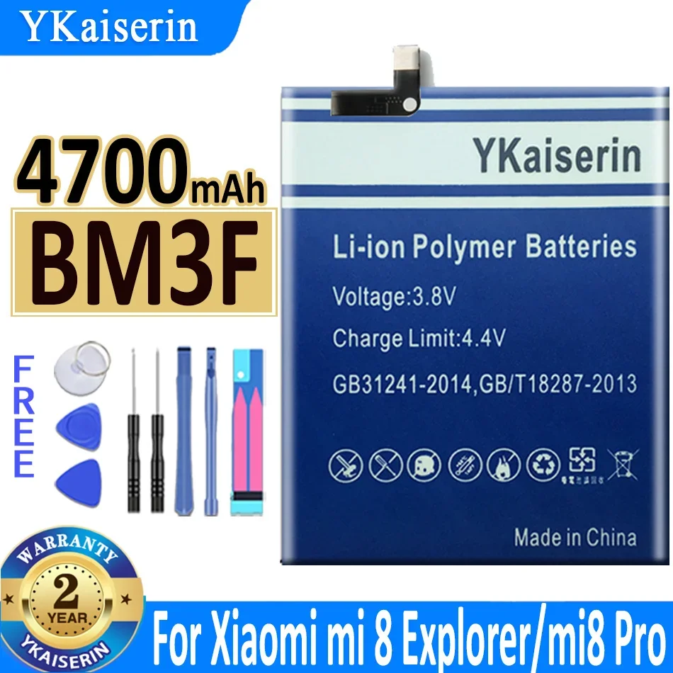 YKaiserin BM3F BM 3F BM-3F 4700mAh Battery for Xiaomi 8 Mi 8 Mi8 Explorer Mi8 Pro Mi8Pro High Capacity Battery