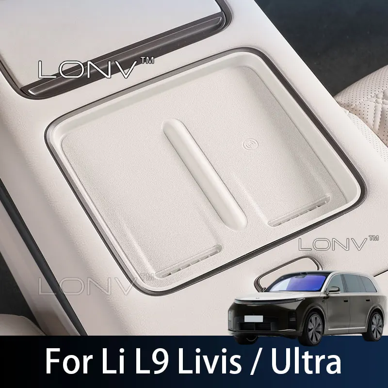 For Li L9 Livis / Ultra 2026 2027 Car Central Control Wireless Charging Silicone Protective Pad Central Dustproof Acccessories