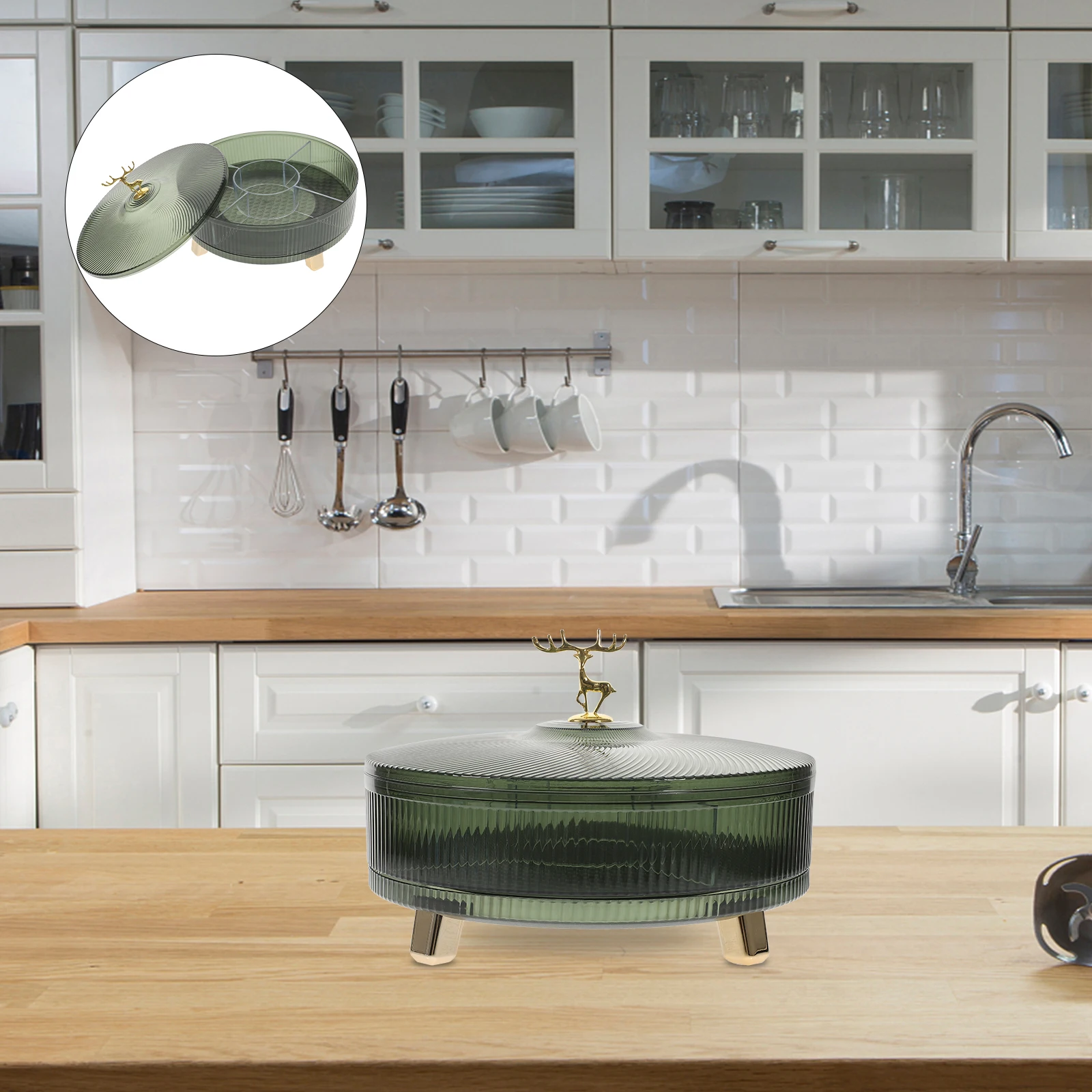 

Creative Compartment Snack Box Large Capacity Fruit Storage Container For Candy Household Decorative Serving Tray