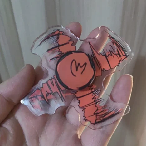 أنيمي كاسان تيتو تأثيري الاكريليك تململ سبينر الكرتون لعبة لتخفيف التوتر