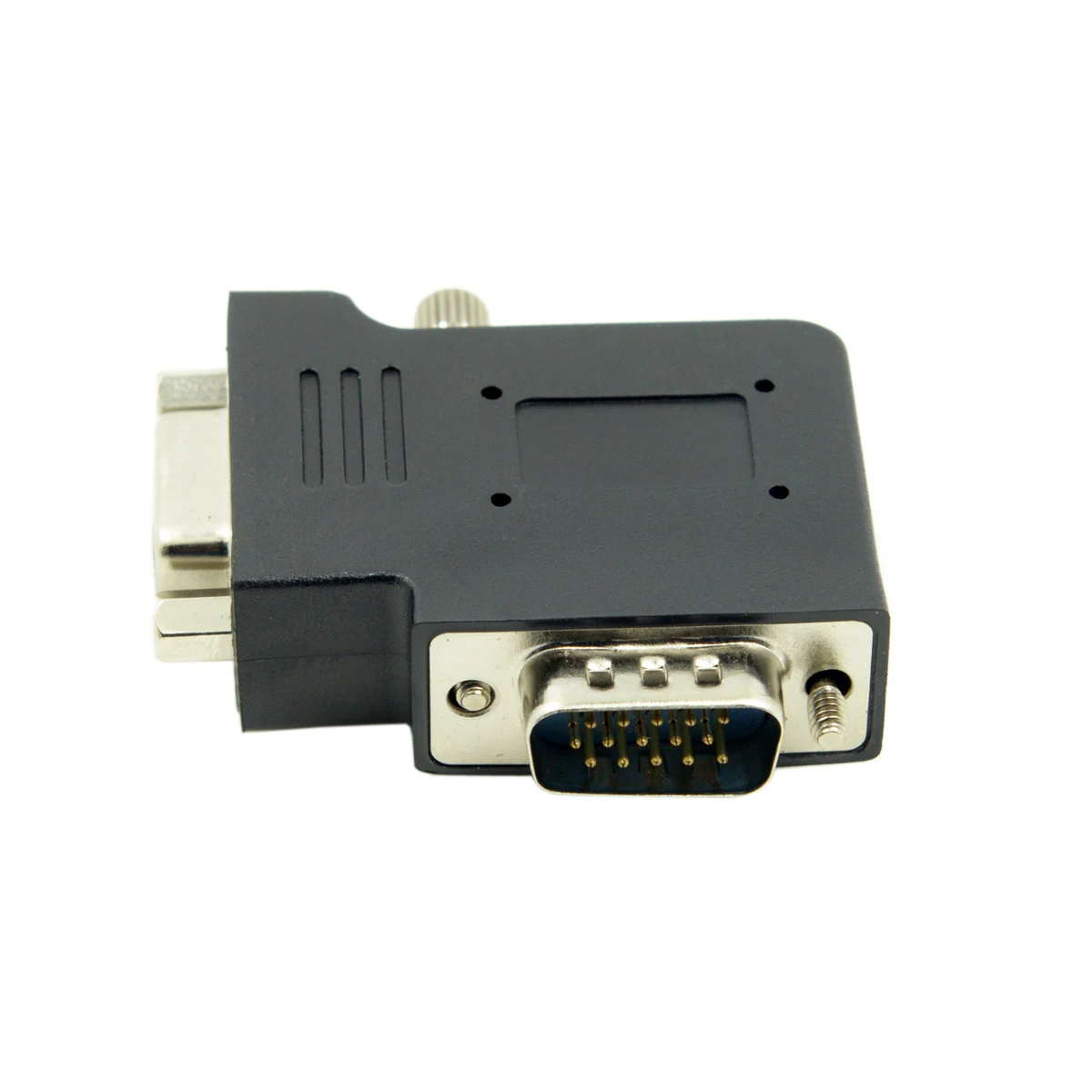 Cablecc-Adaptador de extensión VGA SVGA macho de 15 pines a hembra, convertidor Vertical plano en ángulo recto de 90 grados, enchufe negro