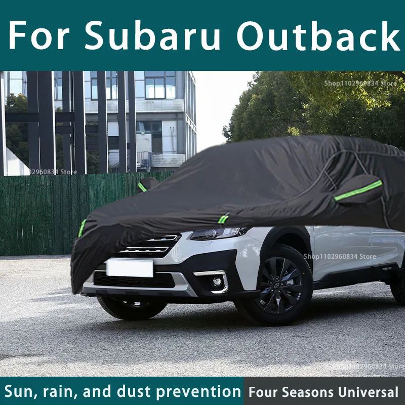 For Subaru Outback 210T Full Car Covers Outdoor Uv Sun Protection Dust Rain Snow Protective Car Cover Auto Black Cover