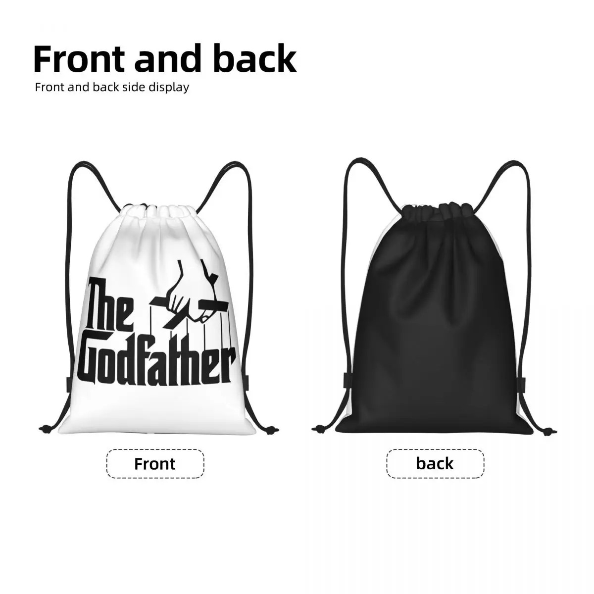 O Poderoso Chefão Drawstring Mochila, Sports Gym Bag para homens e mulheres, Gangster Movie Training Sackpack