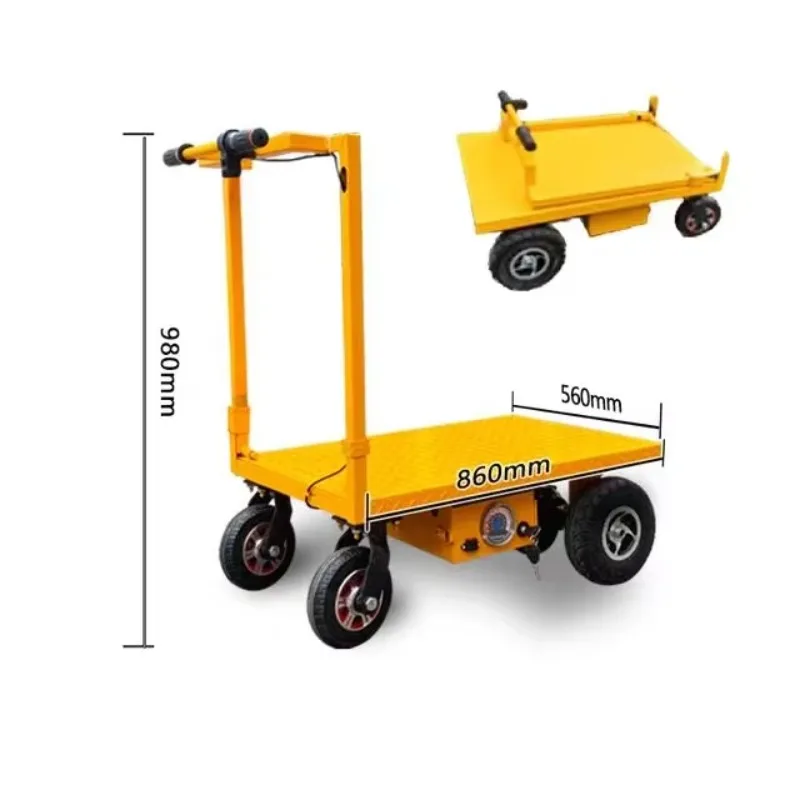 Site Hand Overturning Construction Site Electric Transport Construction Site Electric Trolley Battery Power Push Ash Cart