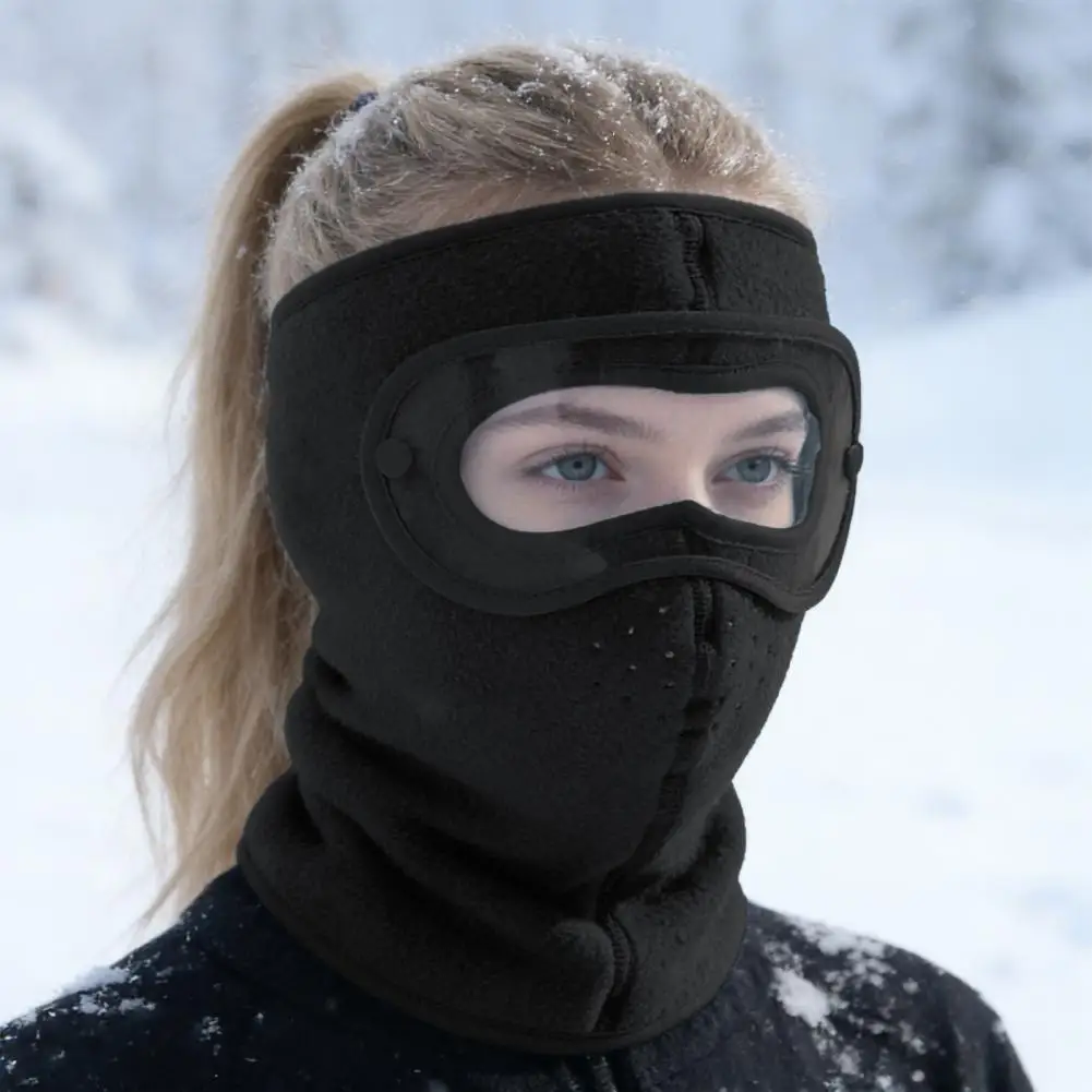 Masks Eye Shield With Anti Fog Goggles Hood Cover Winter Cycling Mask Fleece Windproof Cycling Face Mask Balaclava Mask Ski Hat