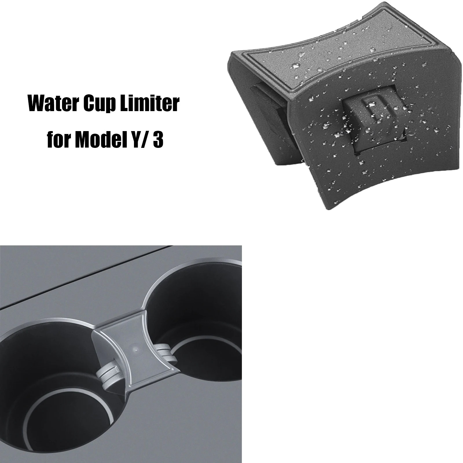 

Water Cup Holder For Model 3/Y Central Control Water Cup Limiter Fixed Drink Rack Cup Slot Slip Limiter Stand Car Interior Part