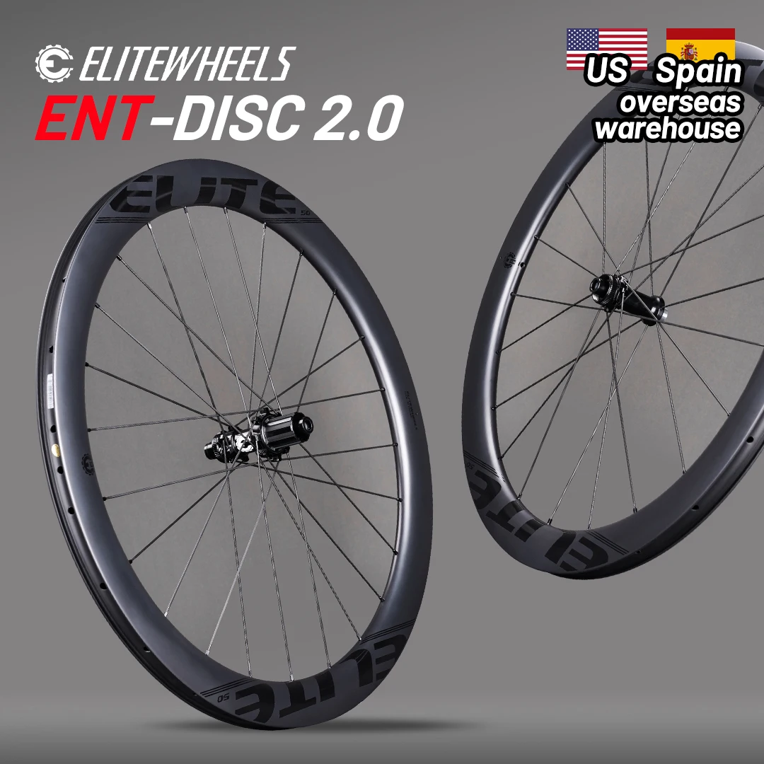 

ELITEWHEELS "US SPAIN" ENT 2.0 Carbon Wheels Disc Brake 700c Carbon Rim Center Lock UCI Quality Road Racing Wheelset