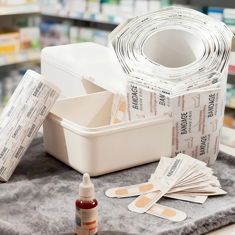 

50 шт., быстрая водонепроницаемая дышащая подушка, клейкий пластырь, наклейка для гемостаза на рану, медицинская марля для первой помощи