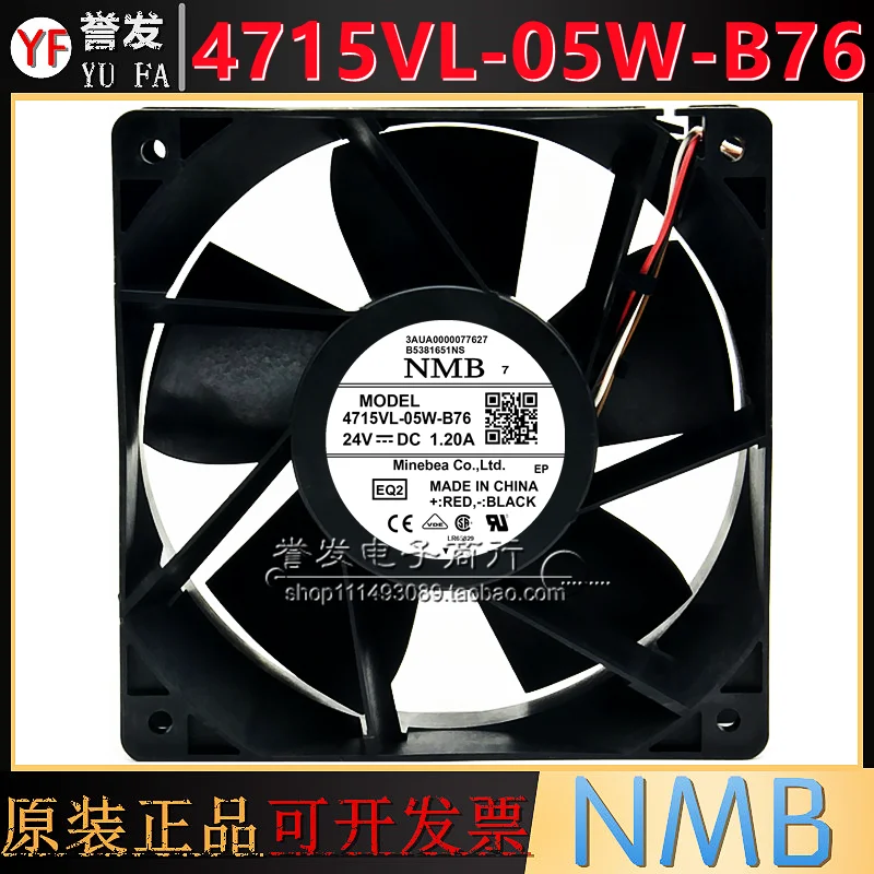 

1 шт. * НОВЫЙ ОРИГИНАЛЬНЫЙ 4715VL-05W-B76 24 В 1,20 А 12038 120*120*38 мм охлаждающий вентилятор радиатор