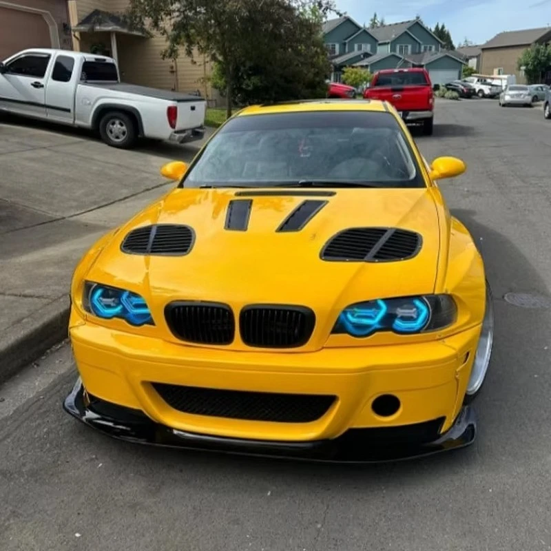 SW for 3 Series E46 E36 4-Door Body Kit Upgrade with Widebody Fenders Wheel Arches Trunk Spoiler New Lip Separator Bumper - view 3