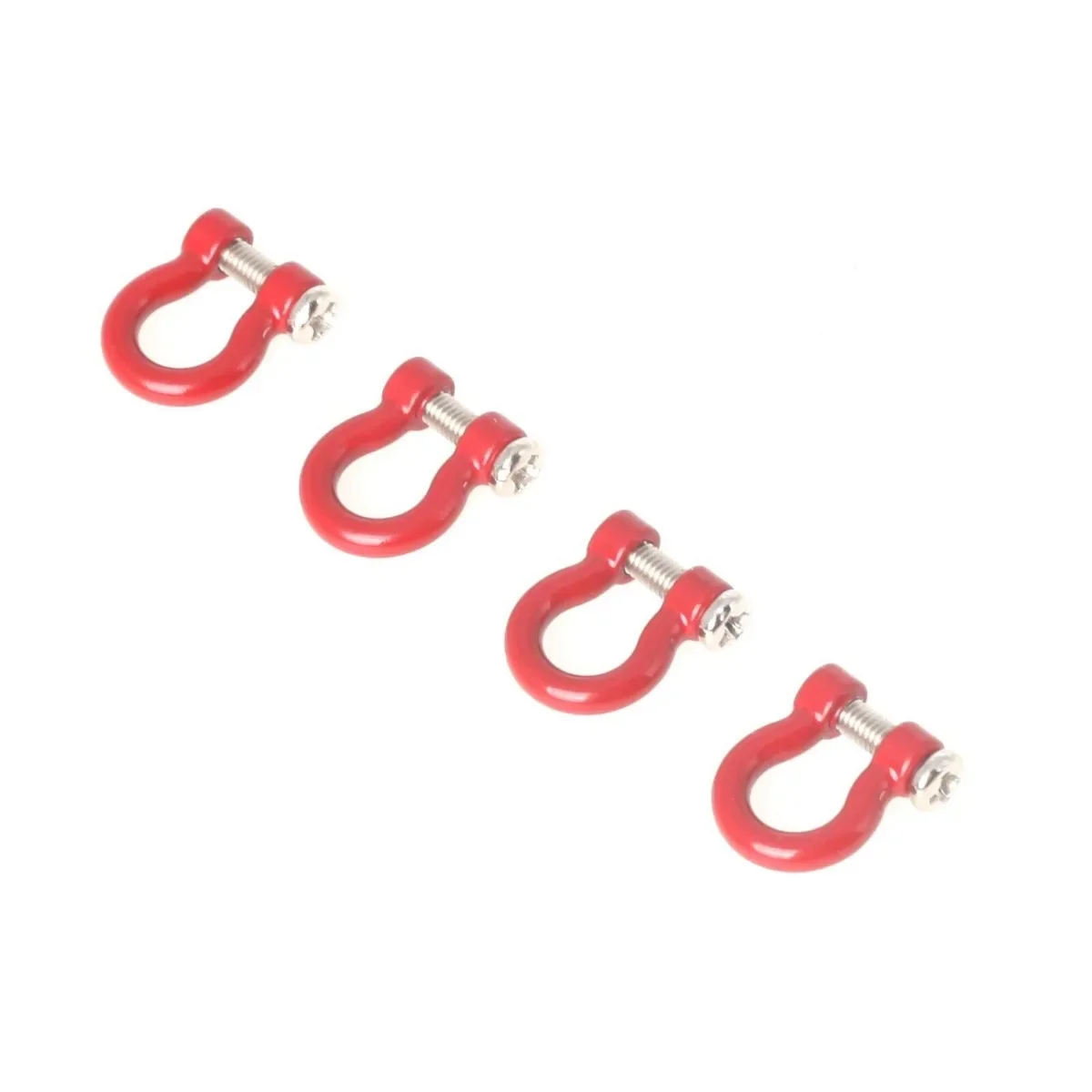 LCX Racing 1/10 RC Crawler Aluminum Bumper Tow Shackle Set for TRX4 TRX6 SCX10 II III PRO Gen8 Upgrades Parts Accessories