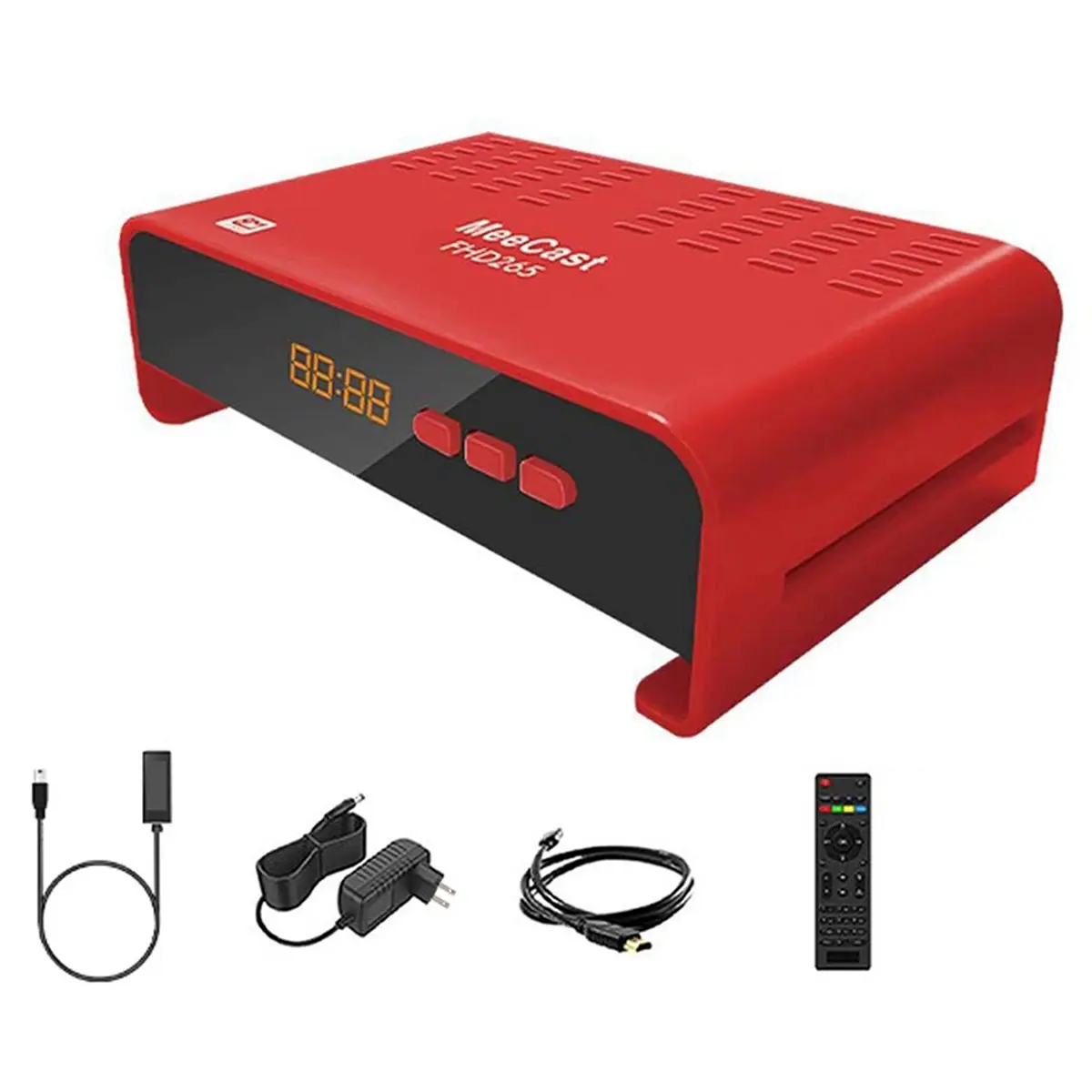 A64K Mini Satellite TV Receiver -USB FTA DVB-S2 265 HEVC Full HD 1080P Smart Meecast Digital Satellite Decoder US PLUG