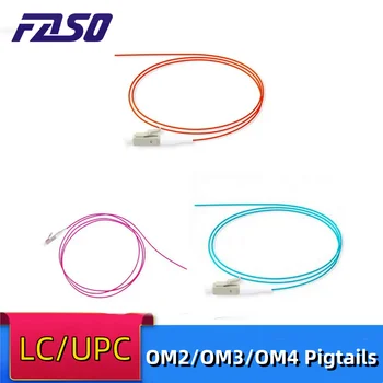 10 10 adet LC/UPC Multimode MM OM2 OM3 OM4 50/125 Fiber optik lif Fiber optik yama kablosu kablo FTTH araçları pigpig1.5 M