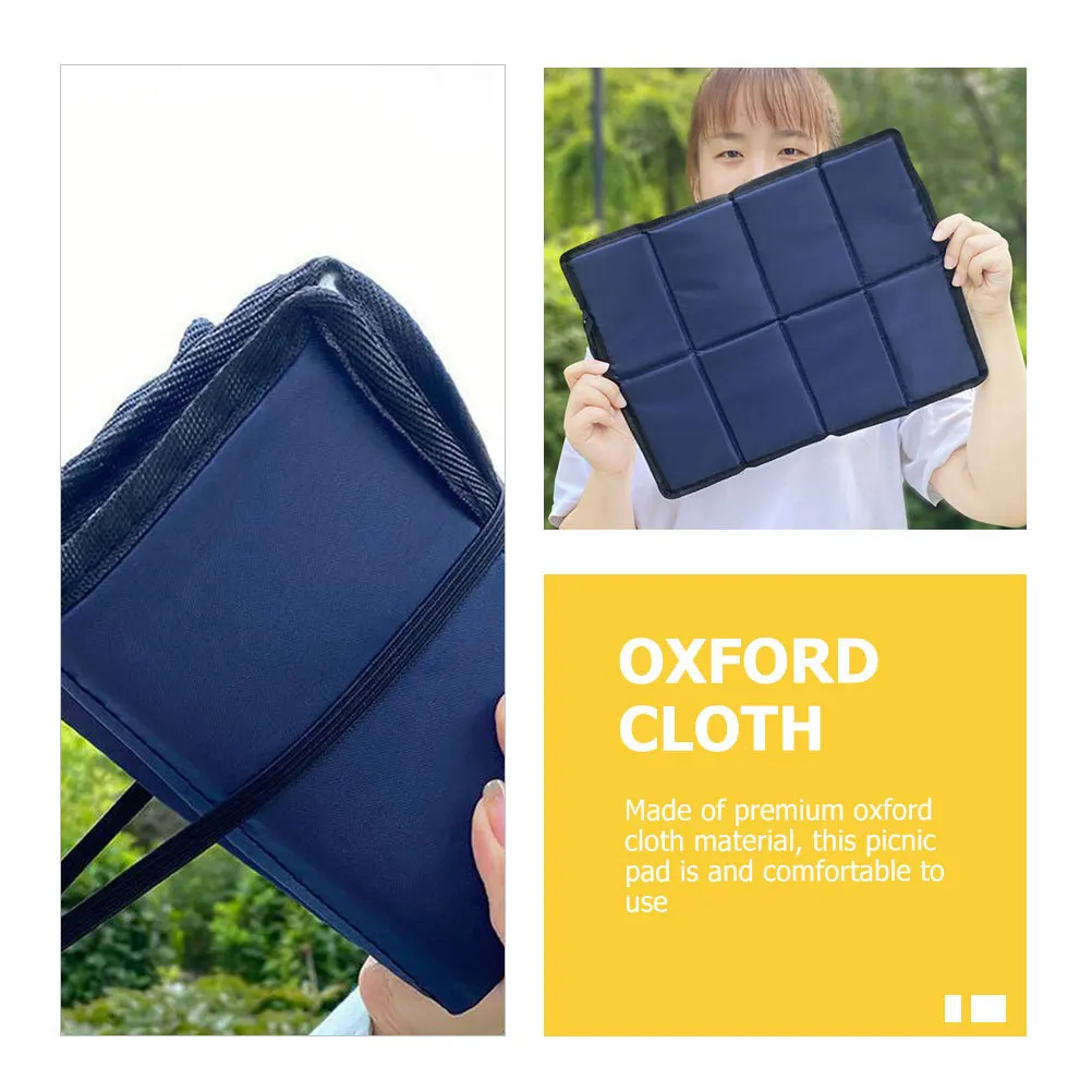 

2 Pcs Waterproof Seat Cushion Compact Foldable Camping Floor Mat Cushions Outdoor Pad Picnic Oxford Cloth Sleeping