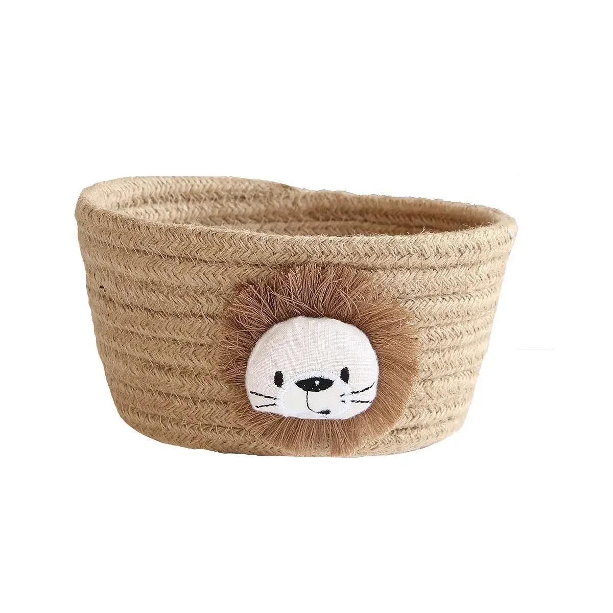 

Cartoon Animals Hand Woven Storage Basket Kids Toys Desktop Organizer Sundries Storage Box Laundry Baskets 16*9CM 1Pcs