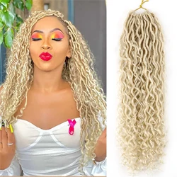 Dairess-Rio sintético Locs para mulheres negras, tranças de crochê, Deusa pré looped, Faux Locs, Crochet Hair, Ombre Blonde