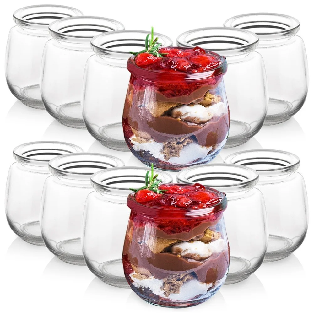 Potje voor yoghurt en desserts 200 ml 12 stuks