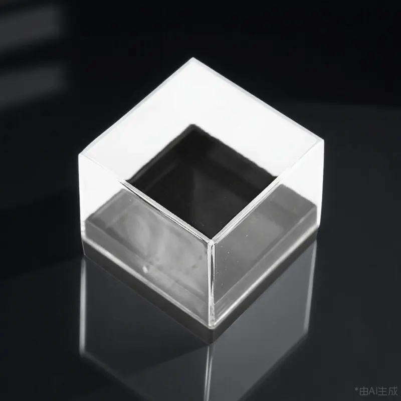 12Pcs Transparent Specimen Box Square Plastic Display Case for Mineral Collection Storage Protection Scratch Resistant Desktop