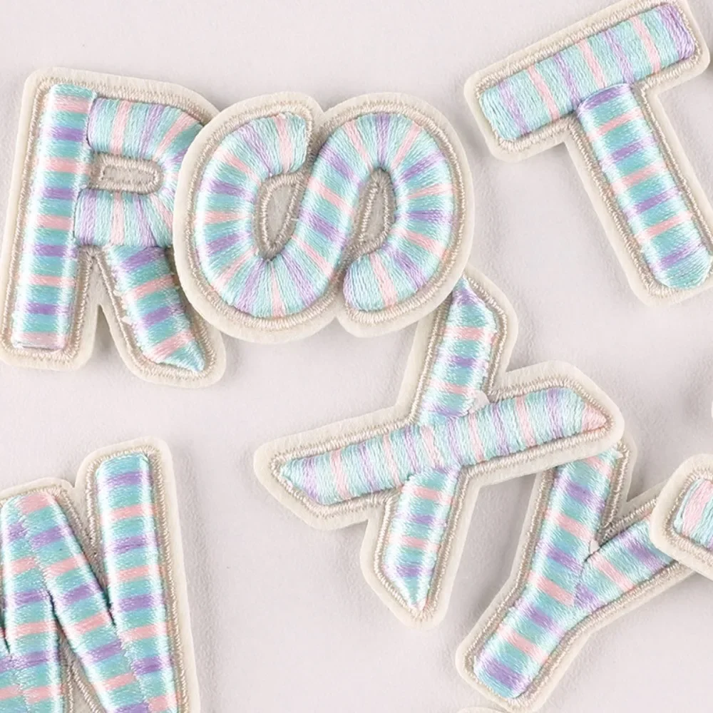 Embroidered English Letter Patches for Clothing - usage example