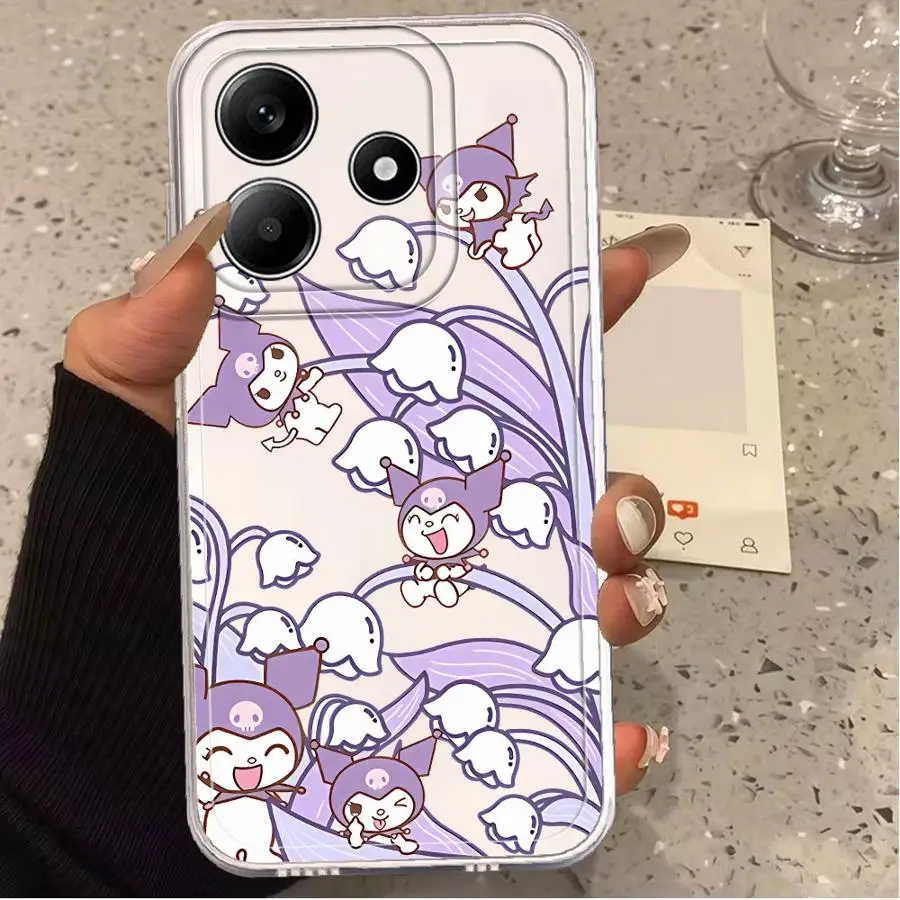 Sanrio Cinnamoroll Kuromi Clear Phone Cover Phone Case for Xiaomi Redmi Note 14 Pro Plus 11 13 12 10 11S 12S 10S A3x 13C A1 A2 view 5