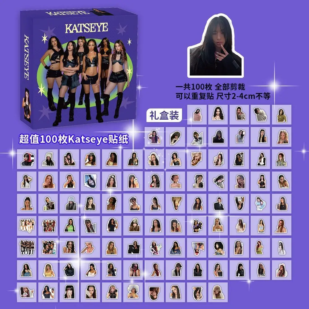 Katseye stickers Instagram girl group high looks peripheral support account book notebook DIY stickers