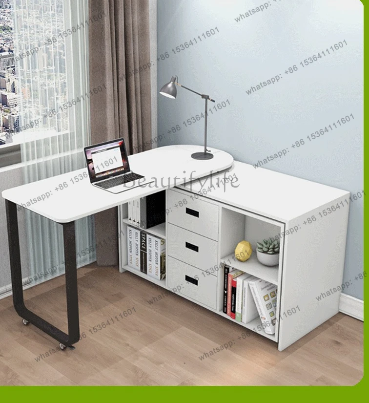 

Rotating multifunctional bookcase folding bed integrated household balcony study invisible lunch break retractable