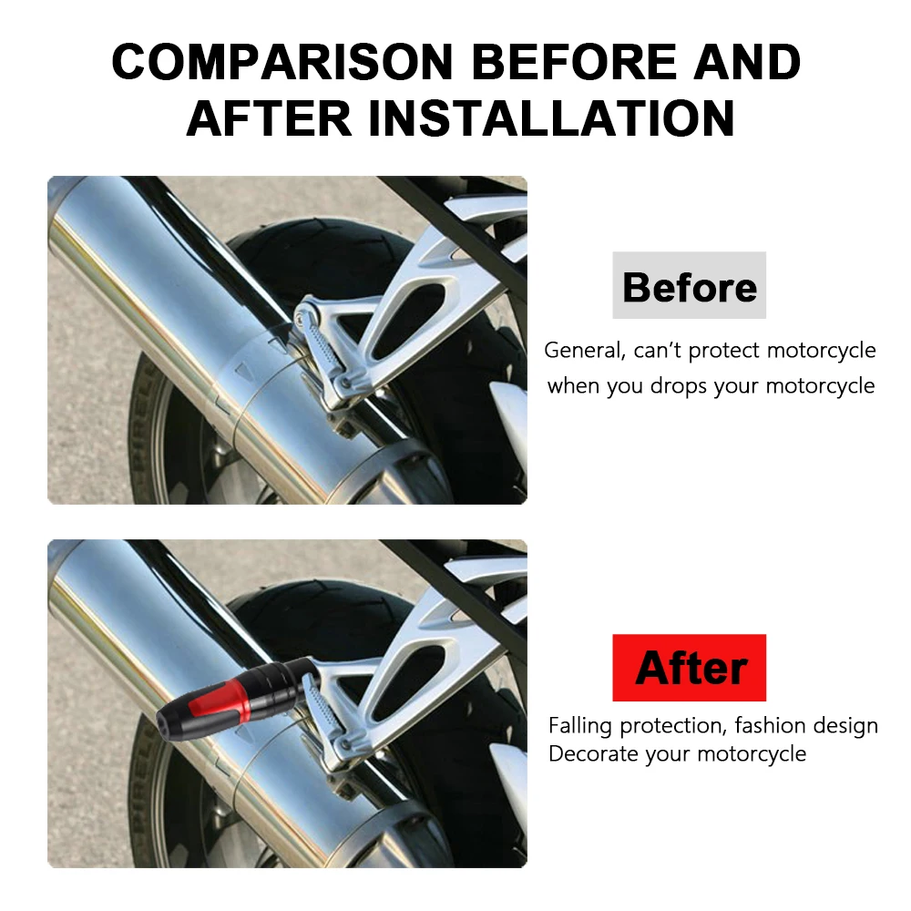 Motorcycle Exhaust Slide Crash Protector Aluminum for BMW K1200S Accessories K 1200 S K 1200S 2004-2008 2006 Falling Protection