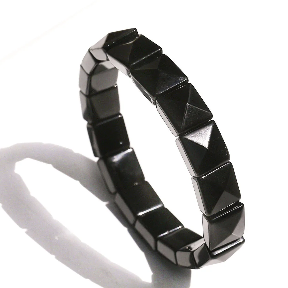 

Natural Stone Rose Quartz Tiger's Eye Polished Faceted Square Straight Hole Loose Beads Bracelet Jewelry Gifts Accessories