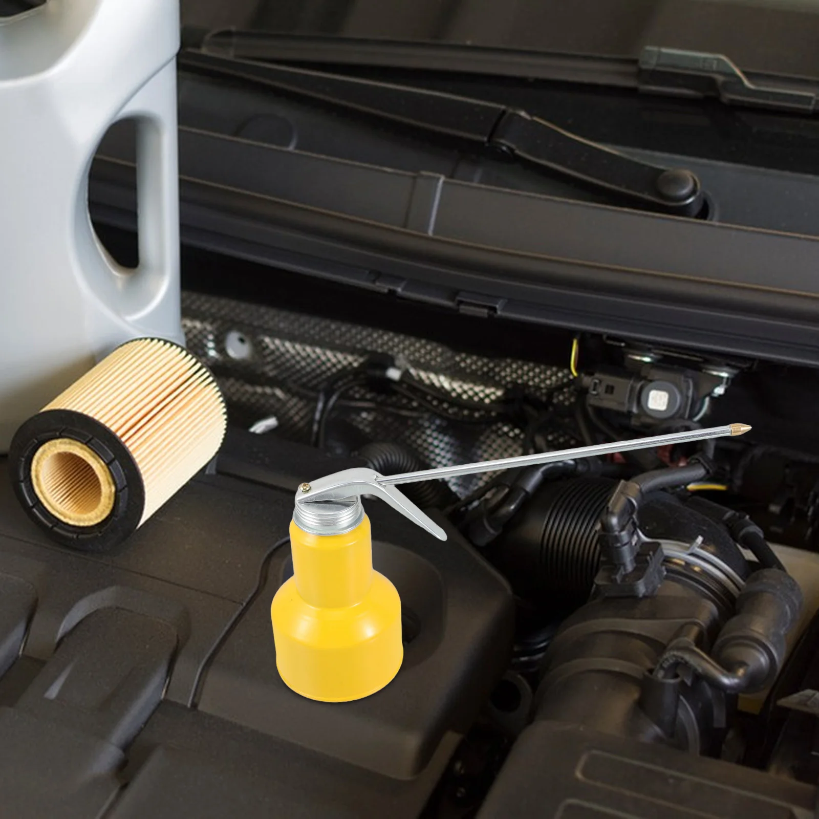 

Manual Oil Change Pump Transparent Metal Dispenser Portable Multifunction Oiler Bottle For Motorcycle Car