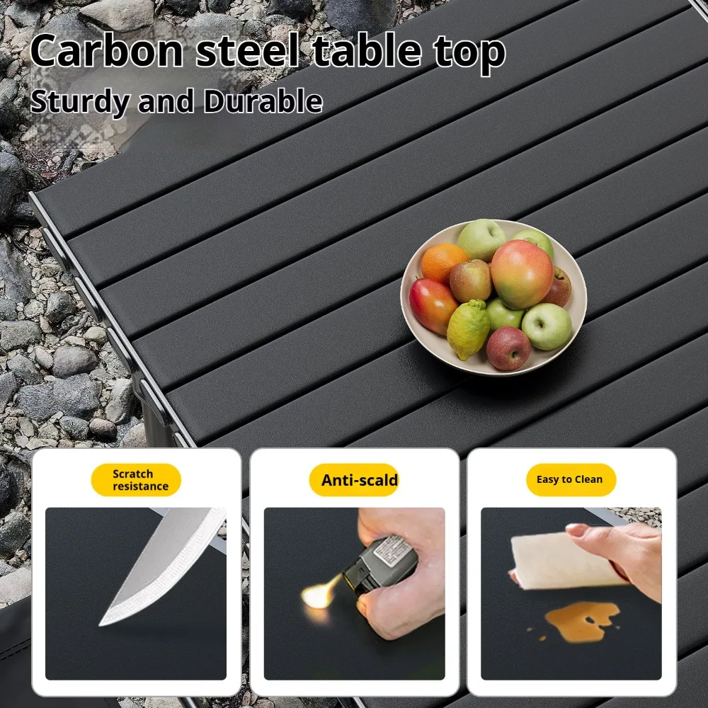 Camping Folding Long Table Outdoor Picnic Desk Travel Lightweight Egg Roll Tables With Carrying Bag Portable Beach Leisure Desks image 4