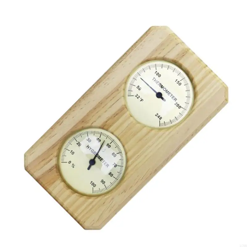 

37MB Temperature Humidity Measurement Meter Wall Mounted Clear Scale Steam Room Thermometer Hygrometer Gauge for Sauna Room