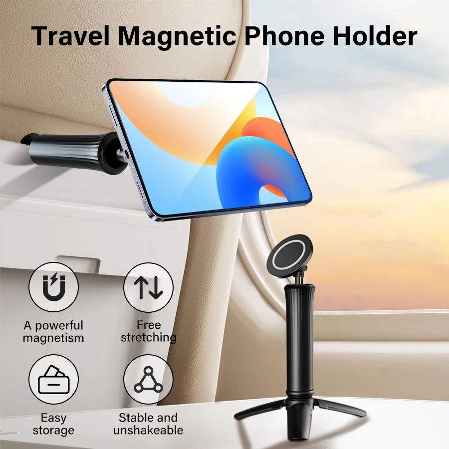 

Magnetic Mini Tripod for Phone Tablet Foldable Desk Magnetic Phone Stand Detachable Cell Phone Tripod Hands Free Holder For Vlog