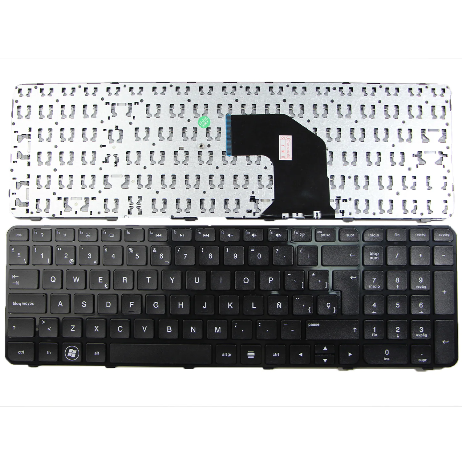 New Latin Spanish Teclado Keyboard for HP Pavilion G6-2000 G6-2100 G6-2200 G6-2300 Series Black with Frame