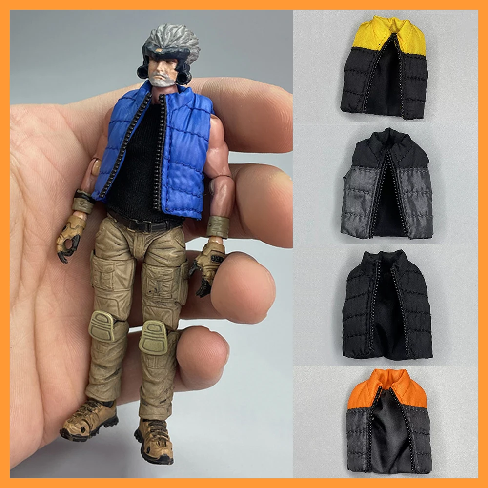 1/18 Scale Male Soldoer Ultra Light Down Vests Slim Sleeveless Jacket Mini Windproof Waistcoat for 3.75