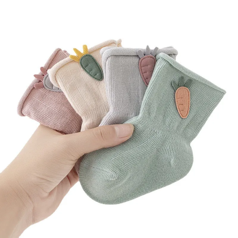 Autumn Winter Baby Socks Children Floor Socks Combed Cotton Baby Non-Slip Toddler Socks Newborn Cartoon Cotton Socks