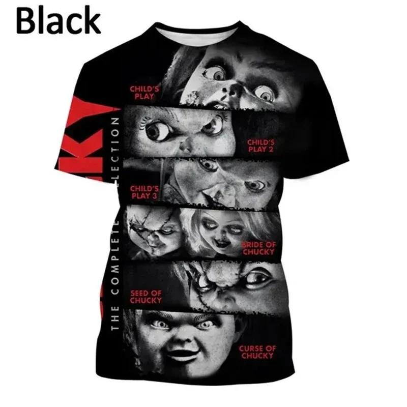 Hip Hop Unisex Casual Top Horror Movie Bride Of Chucky T Shirt New Arrivals Men Summer 3D Print Mens Short Sleeve T Shirt