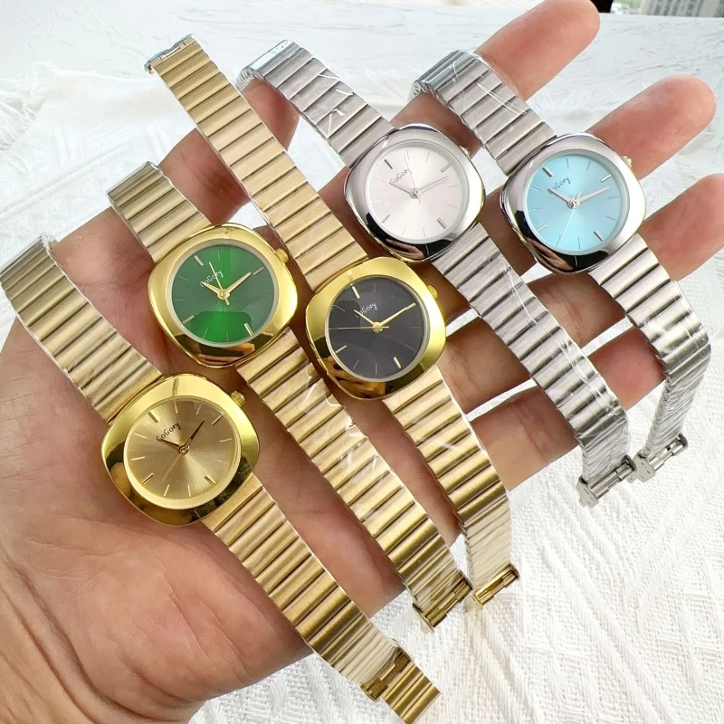 Luxury Brand Gold Watch for Women Fashion Simple Quartz Watches Adjustable Stainless Steel Strap Wristwatch Dropshipping